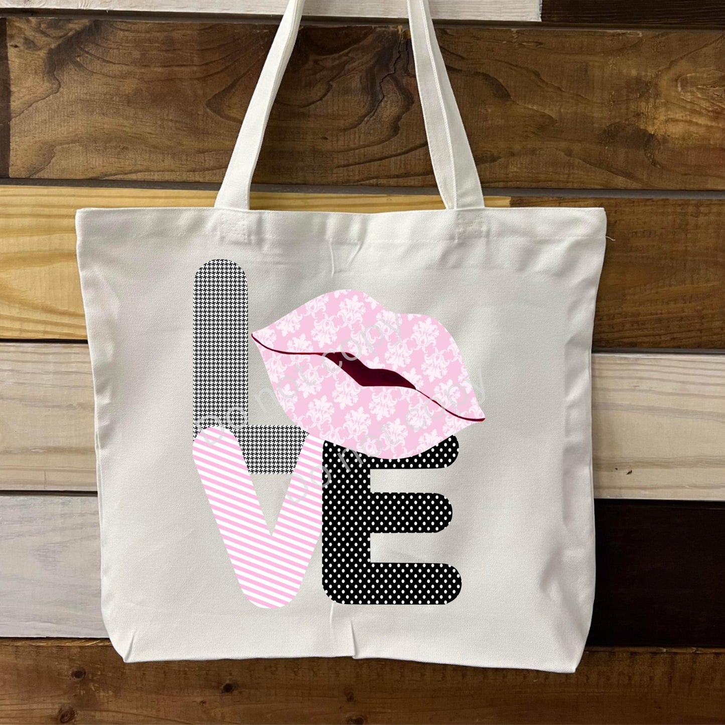 Pink, Black, Love Lips, Sublimation, Digital Design, PNG, Download,