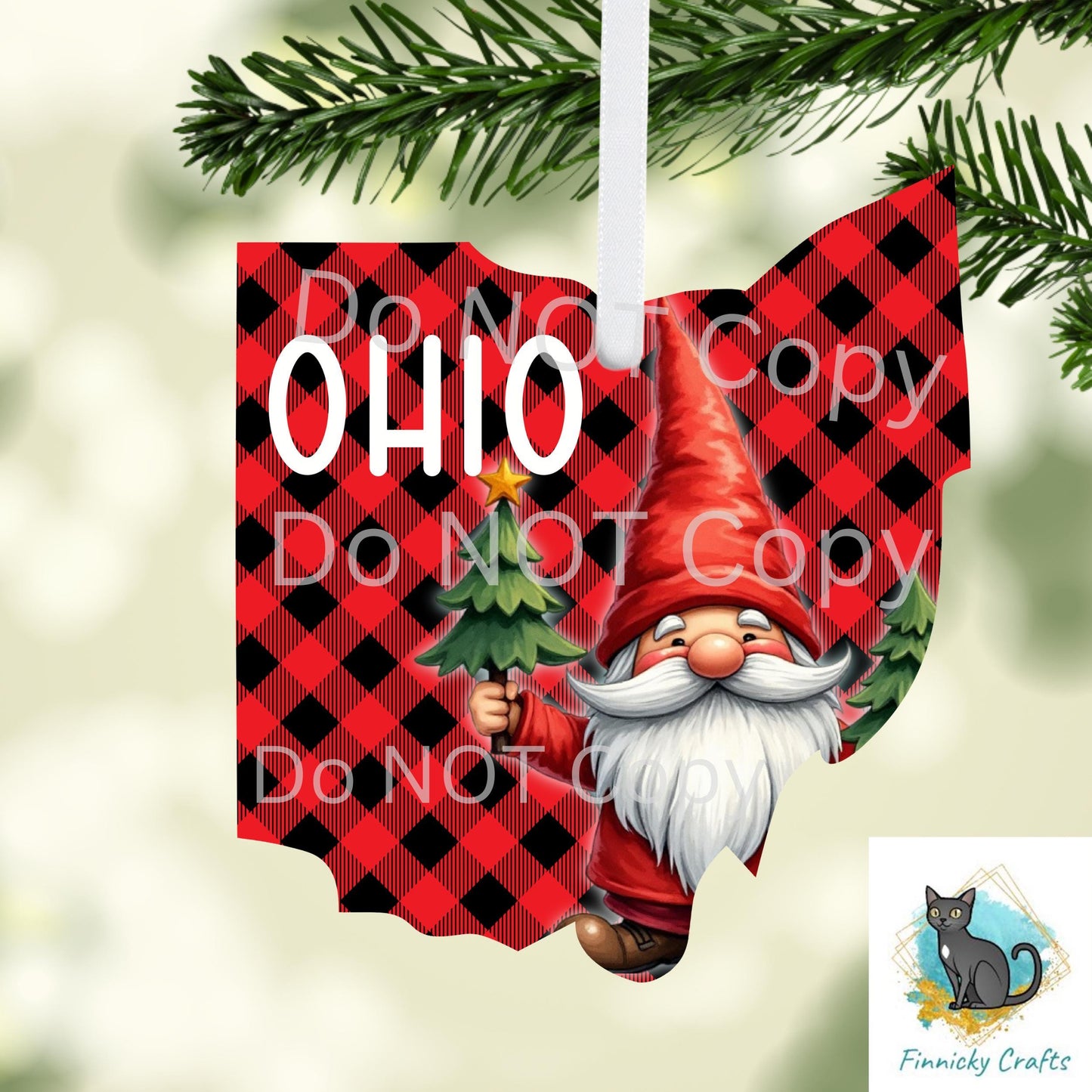 Ohio State Shape, Gnome, Christmas, Sublimation, PNG, Digital Download, Door Hanger, Ornament, Earrings, T-shirt