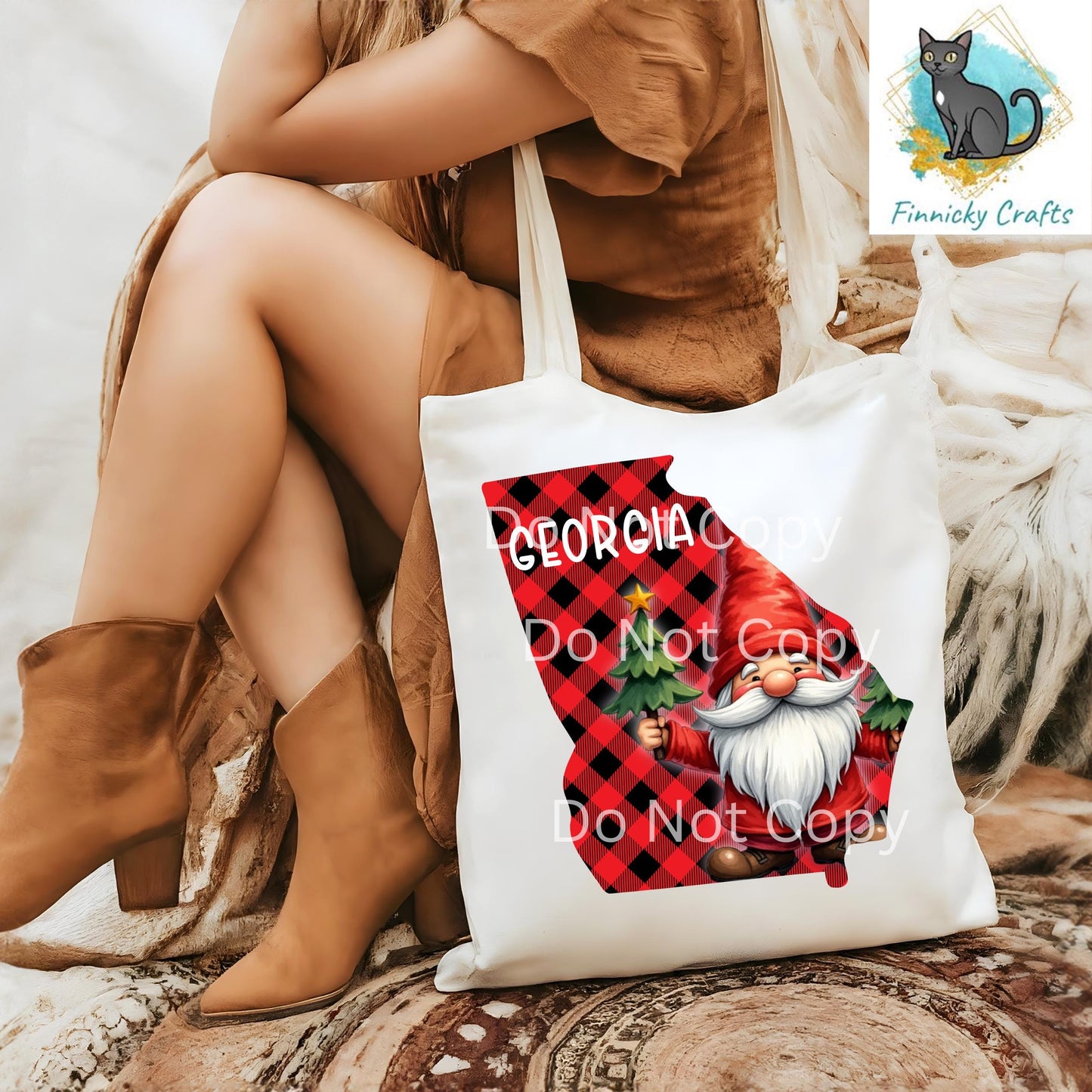 Customizable Georgia State Shape, Christmas, Gnome, Sublimation, PNG, Digital Download, Door Hanger, Ornament, DTF