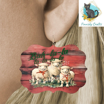 Benelux Sheep Christmas Winter Ornament, Bah-la-la-la, Nightlight, Sublimation, Digital, PNG, Design, Download, MDF, Acrylic, DTF