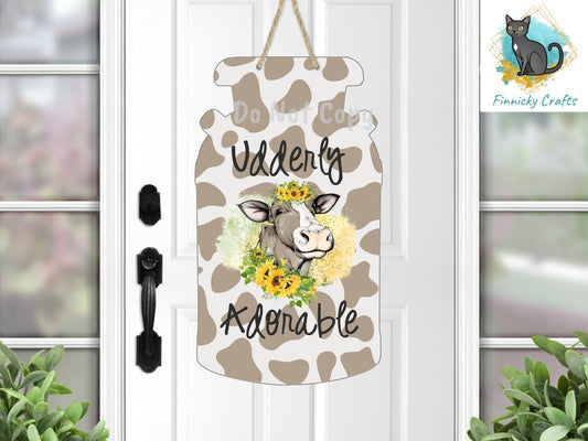 Milk Can, Udderly Adorable, Cow, Sunflowers, Fall, Sublimation, Tiered Tray Decor, Digital, PNG, Design, Download, Door Hanger, earrings