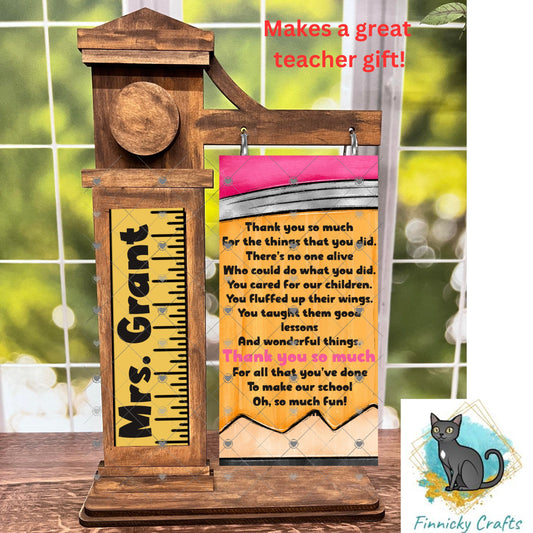 2 Piece Customizable Teacher Appreciation Interchangeable Sign, Teacher Thank You, Sublimation, Digital, PNG, Design, Download