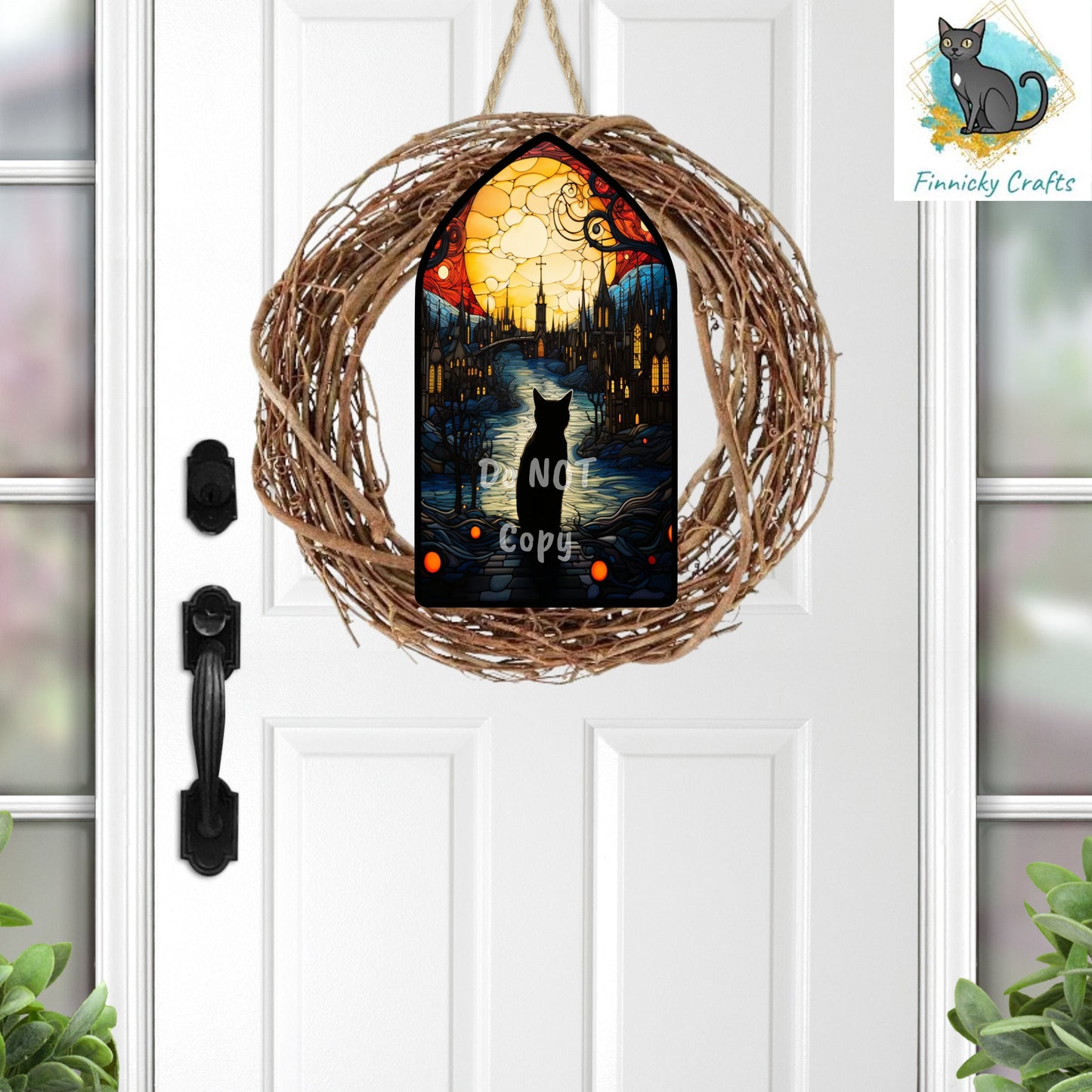 Halloween Stained Glass, Church Window, Sign, Sublimation, Digital, PNG, Design, MDF, Acrylic, Nightlight, Earrings, Suncatchers