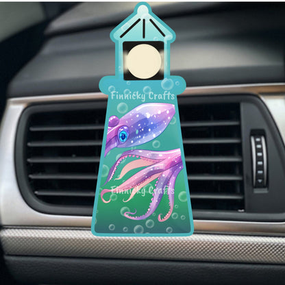 Squid Lighthouse Sign, Nightlight, Keychain, Earrings, Sublimation, Digital, PNG, Design, Download, Acrylic, MDF