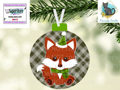 Bulb, Bobber, Fox, Polar Bear,Reindeer,Christmas, Digital, PNG, Download, Ornament, Sublimation, Coaster, Round, Christmas,Badge Reel