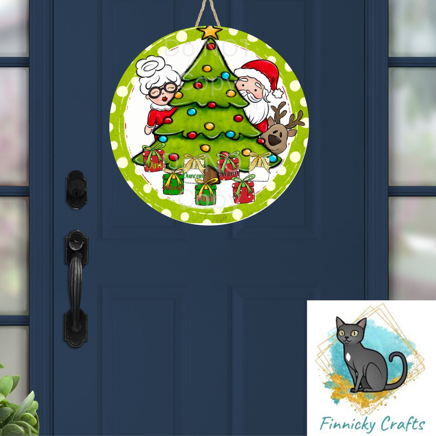 Customizable Christmas Ornament, Round Sign PNG, Digital Download for Sublimation, Door Sign, Earrings, Badge Reels, Night Light