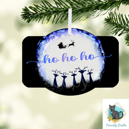 Rounded plaque, Santa, Reindeer, Christmas ornament, Sublimation, Digital, PNG, Design, Download Only, Ornament, Decoration, Sign