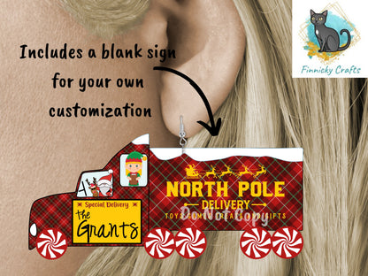 18 Wheeler, Santa, Elf, Truck, Sublimation, Digital, PNG, Design, Download Only, Ornament, Decoration, Sign