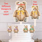 Teddy Bear with bows Cake Topper Bundle - 6 designs total -  Sublimation Design - green, purple, yellow png, Acrylic Sublimation, decoration