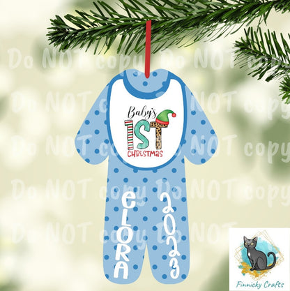 Baby's First Christmas Ornament Bundle png - Digital Design - Download - Kid Pajamas