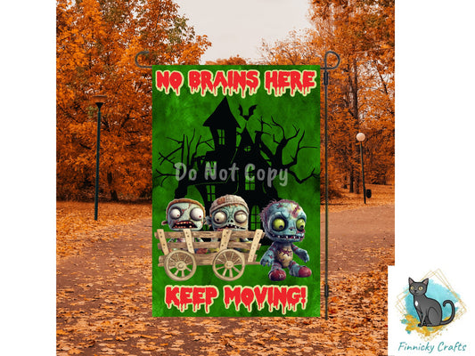 Garden Flag, Zombies, Halloween, Fall, October, Sublimation, Tiered Tray Decor, Digital, PNG, Design, Download, Earring