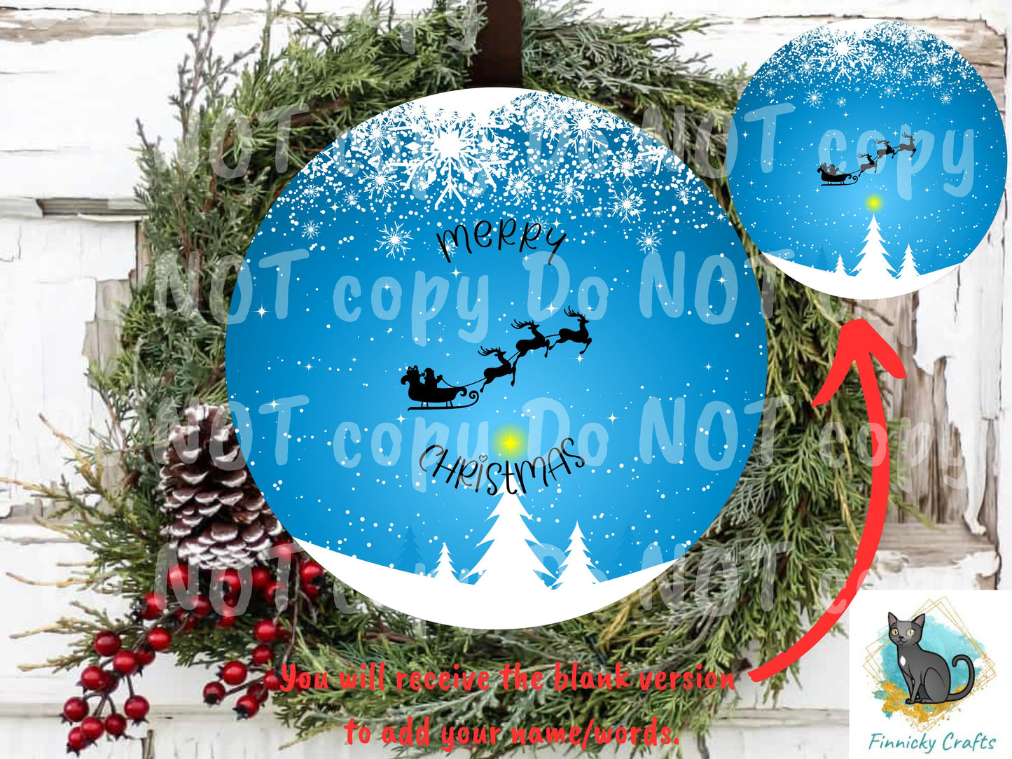 Merry Christmas, Santa Sleigh,Digital, PNG, Download, Wind Spinner, Earrings, Ornament, Sublimation, Printable, Coaster, Round, Christmas