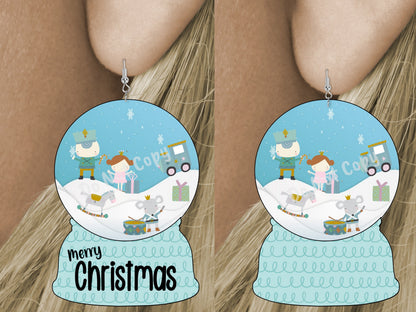 Snowglobe, Toys, Winter Ornament, Christmas , PNG, Design, Digital, Download, Sublimation, Decoration, Holiday, Gift, Earrings