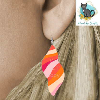Swirl Bundle  70s Design, Bright colors, Earring, Keychain, Wall Hanger, Door Hanger, Sublimation, Digital, PNG, Design, Download Only