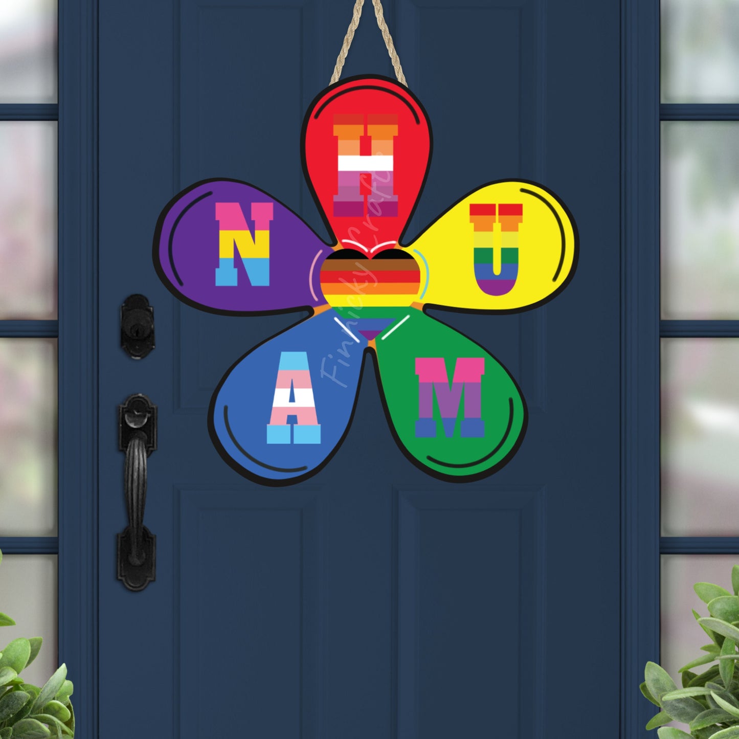 Hippy Flower Shape, Gay Pride, Digital, PNG, Download, Sublimation, Gay Support, Human, Badge Reel