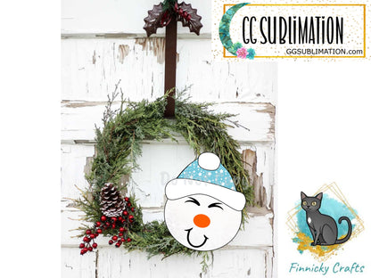 Snowman Design, Snowman Beanie, Winter, Bundle, Sublimation, Digital Design, PNG, Download, Decoration, Earring, Door Hanger, Ornament