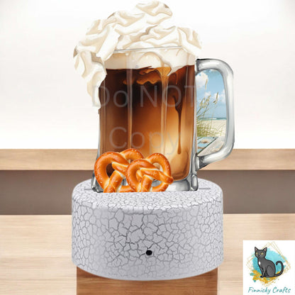 Dark beer Stein, root beer light base Sublimation Design, acrylic