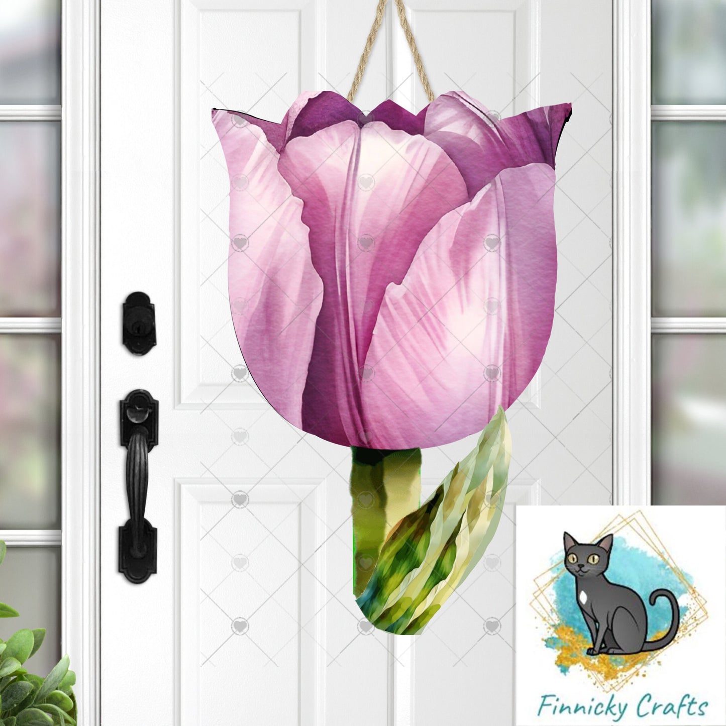 Tulips Sublimation Flower Digital Design- 4 colors - Bundle - Earrings - Signs - Design - keyring - badge reel - bag shirt design