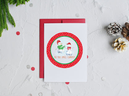 Do you smell carrots? funny snowmen Round Sign - T-shirt - Hat - Pillow - Apron - Coaster - Cup - Bag - Ornament Design - Digital Download