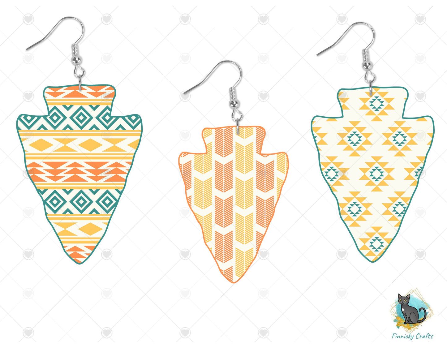 Customizable Arrowhead Bundle, Sublimation, Native American, Indigenous Peoples,  Digital, PNG Design, Earrings, Wall Decor, Door Hanger