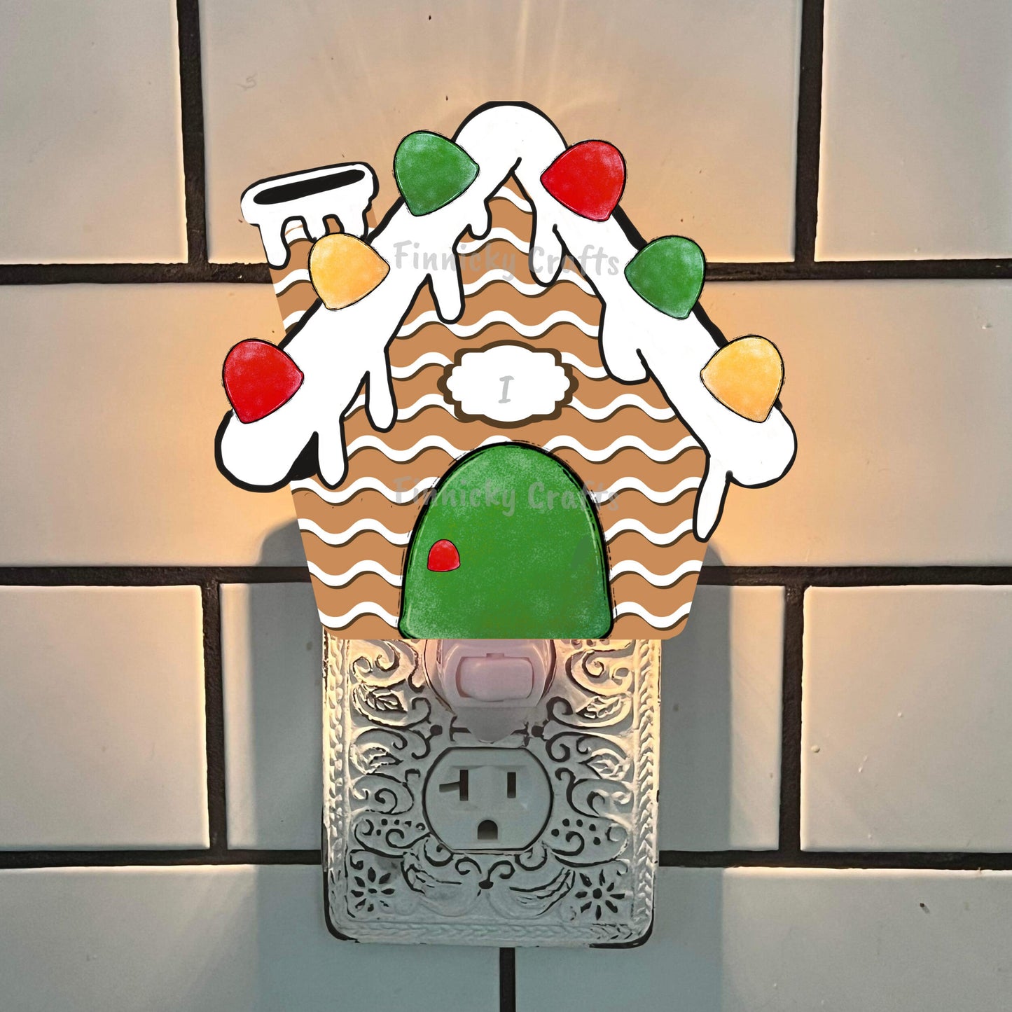 Gumdrop House - Customizable, Christmas Ornament, Christmas Tag, Nightlight, Sublimation, Digital, PNG, Design, MDF and Acrylic