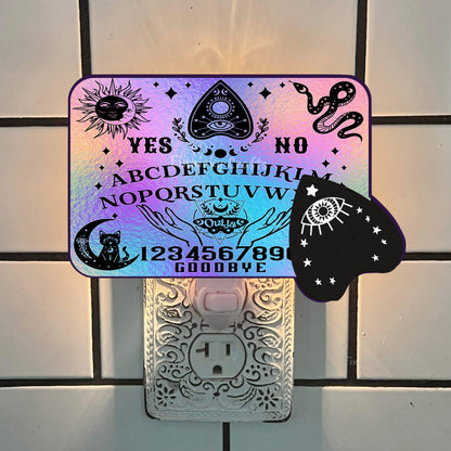 Ouija Board and planchette - Sublimation Digital Design Bundle -  MDF, Acrylic, Glitter Acrylic - Earrings, Sign, Nightlight, Bag Charm