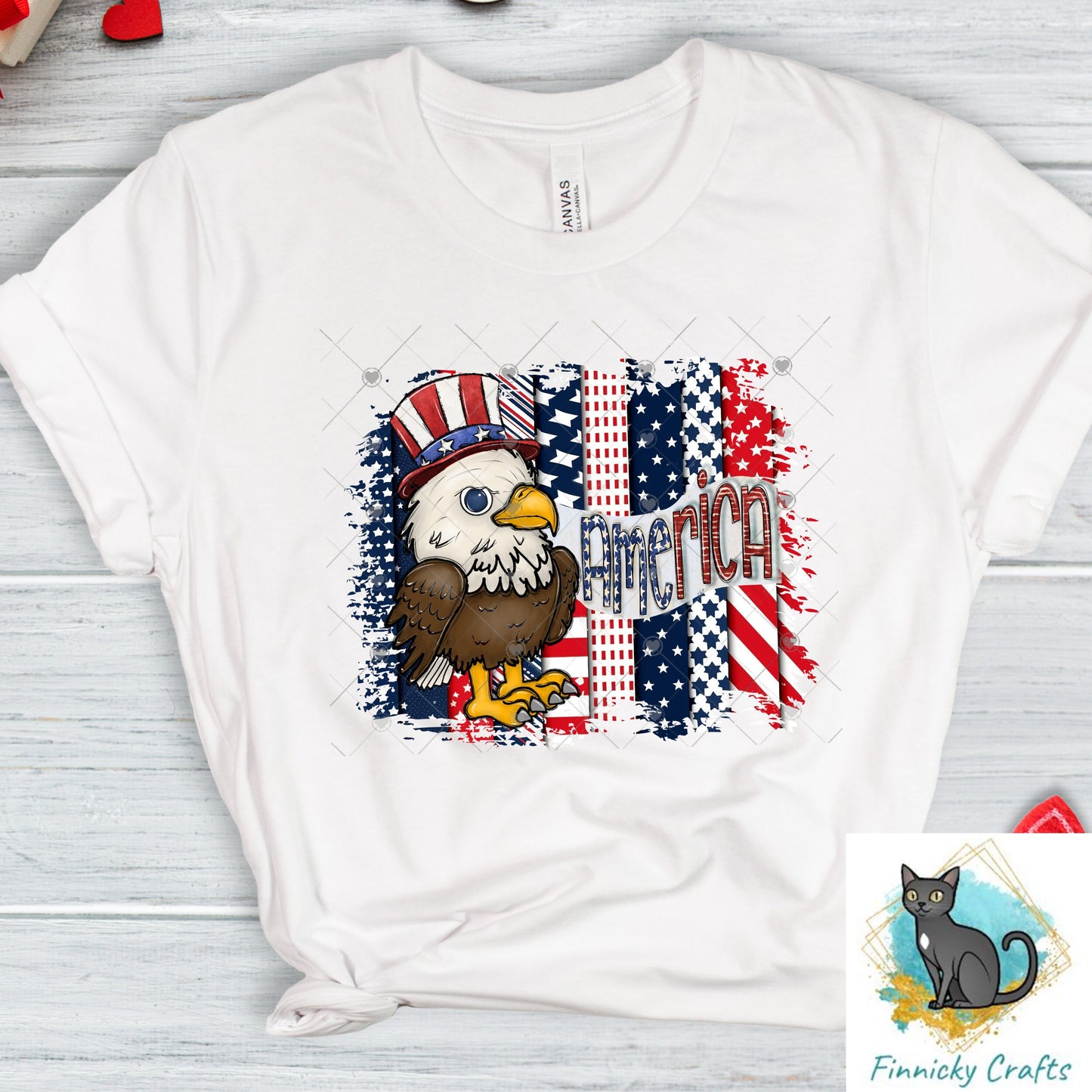 Patriotic America Eagle,  Sublimation, Digital, PNG, Design, Download, T-shirt, Beach Bag, Tumbler