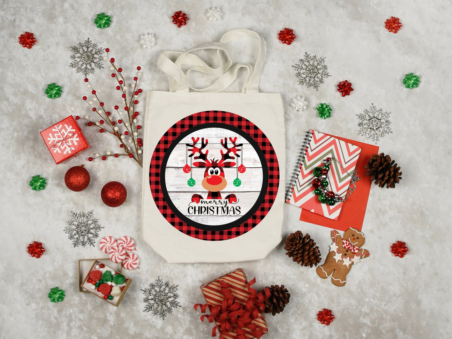 Merry Christmas Moose Round Sign - T-shirt - Hat - Pillow - Apron - Coaster - Cup - Bag - Ornament Design - Digital Download