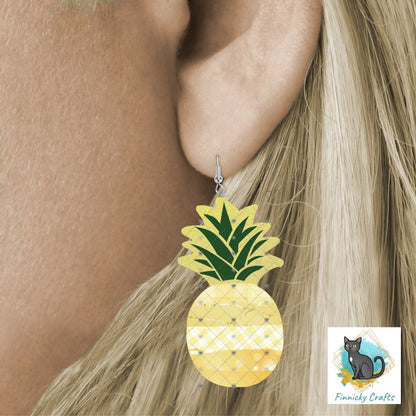 Pineapple Shape png - Brush Strokes -  Sublimation Designs - Wall Hanger - Earring Png - T-shirts - Pillows - Digital Design Download