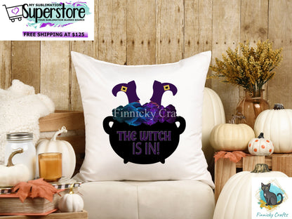 Witch's Cauldron - The Witch Is In png - Sublimation Designs Wall Door Hanger