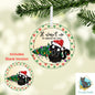 Funny Christmas Cat Door Sign PNG, It Wasn't Me the tree fainted Round Door Sign Digital Download for Sublimation, Door Hanger PNG