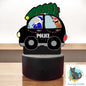 Police Car with Christmas Tree Christmas Design - Santa Claus - Rudolph - Acrylic Light Base - PNG- Sublimation design - decoration