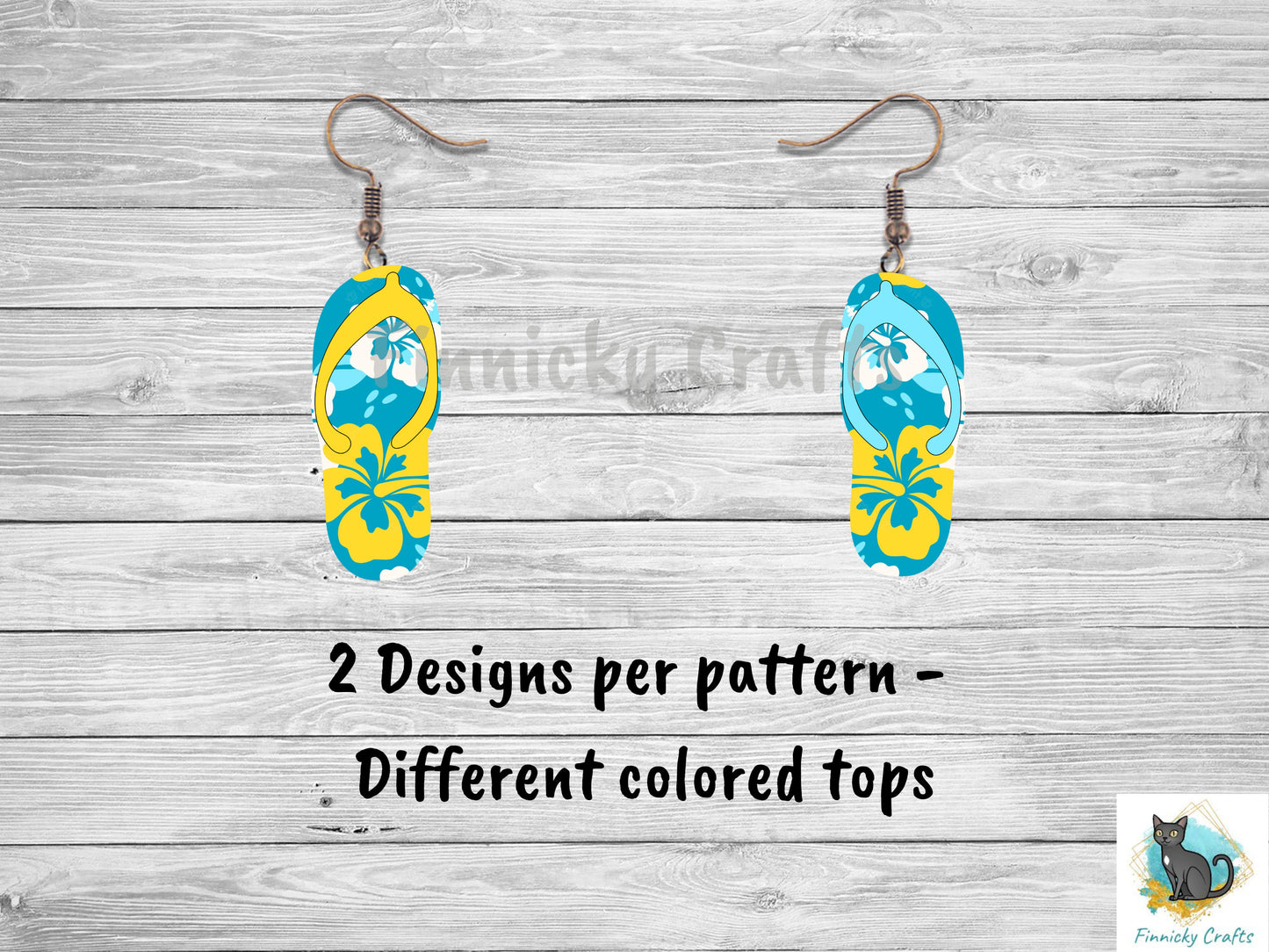 Hawaiian Flip Flops Earrings Shape  png - Sublimation Designs Earrings Png