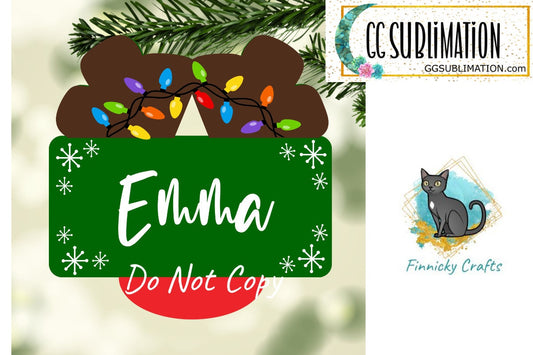 Customizable Reindeer Christmas Light Ornament Christmas Ornament png