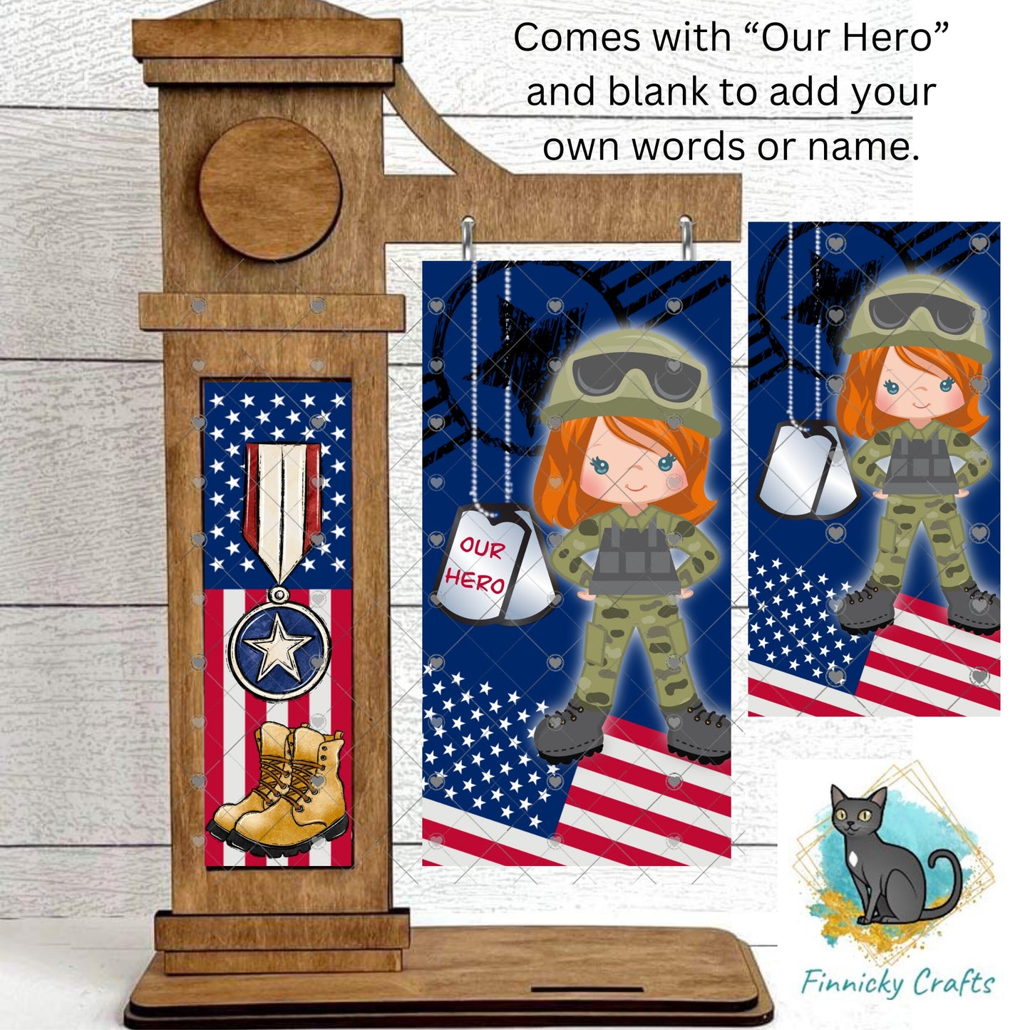 2-Piece, Customizable, Interchangeable Military Sign Inserts, Army Women, Bundle Sublimation, Digital, PNG, Design, Download