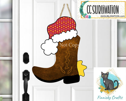 Cowboy Book with Santa Hat Christmas Design png