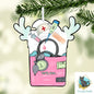 Reindeer Medical Coffee - Christmas Winter Ornament, Nurse, Doctor, Nightlight, Sublimation, Digital, PNG, Design, Download, MDF & Acrylic