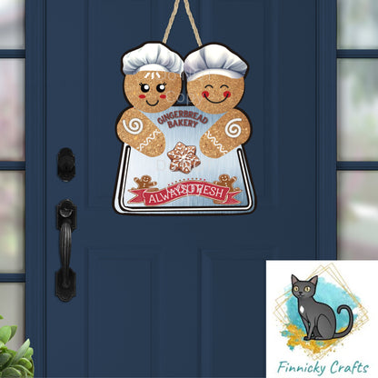 Gingerbread  Pan, Gingerbread Man, Gingerbread Girl Digital, PNG, Design, Download, Door Hanger, Ornament