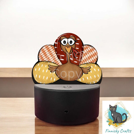 Cloud Light Base, Turkey, Thanksgiving Sublimation Design PNG