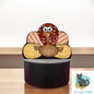 Cloud Light Base, Turkey, Thanksgiving Sublimation Design PNG