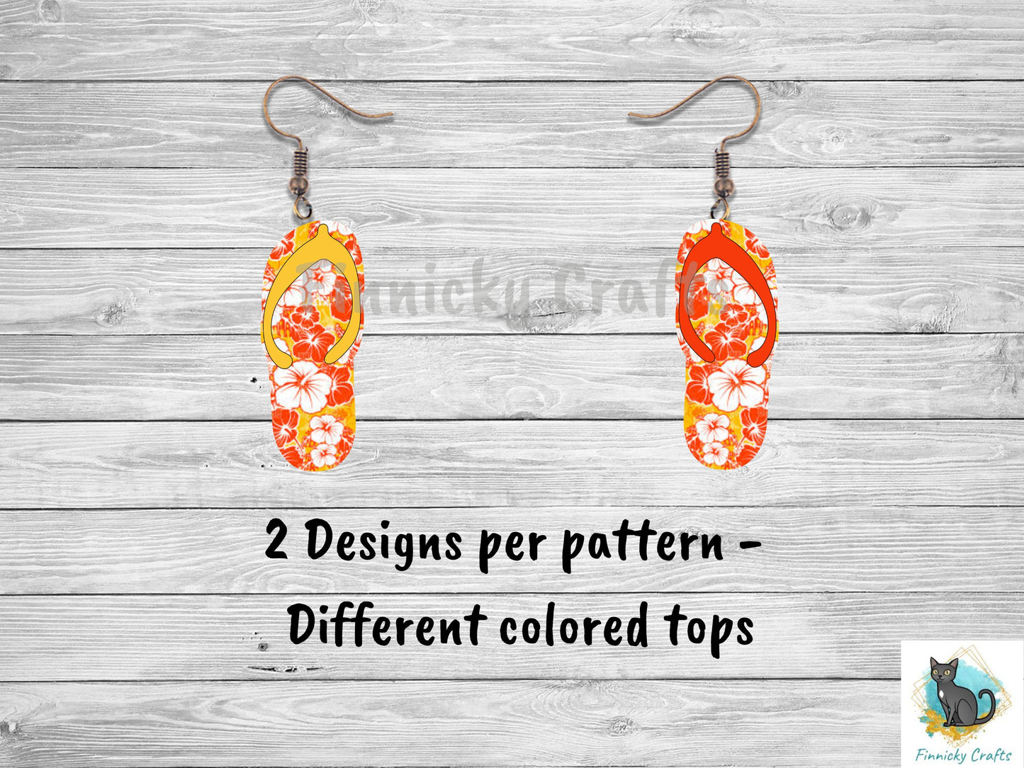 Hawaiian Flip Flops Earrings Shape  png - Sublimation Designs Earrings Png