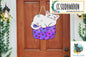 Gray Cat Sleeping on a Halloween Pumpkin Digital Design- Earrings - Signs - Design