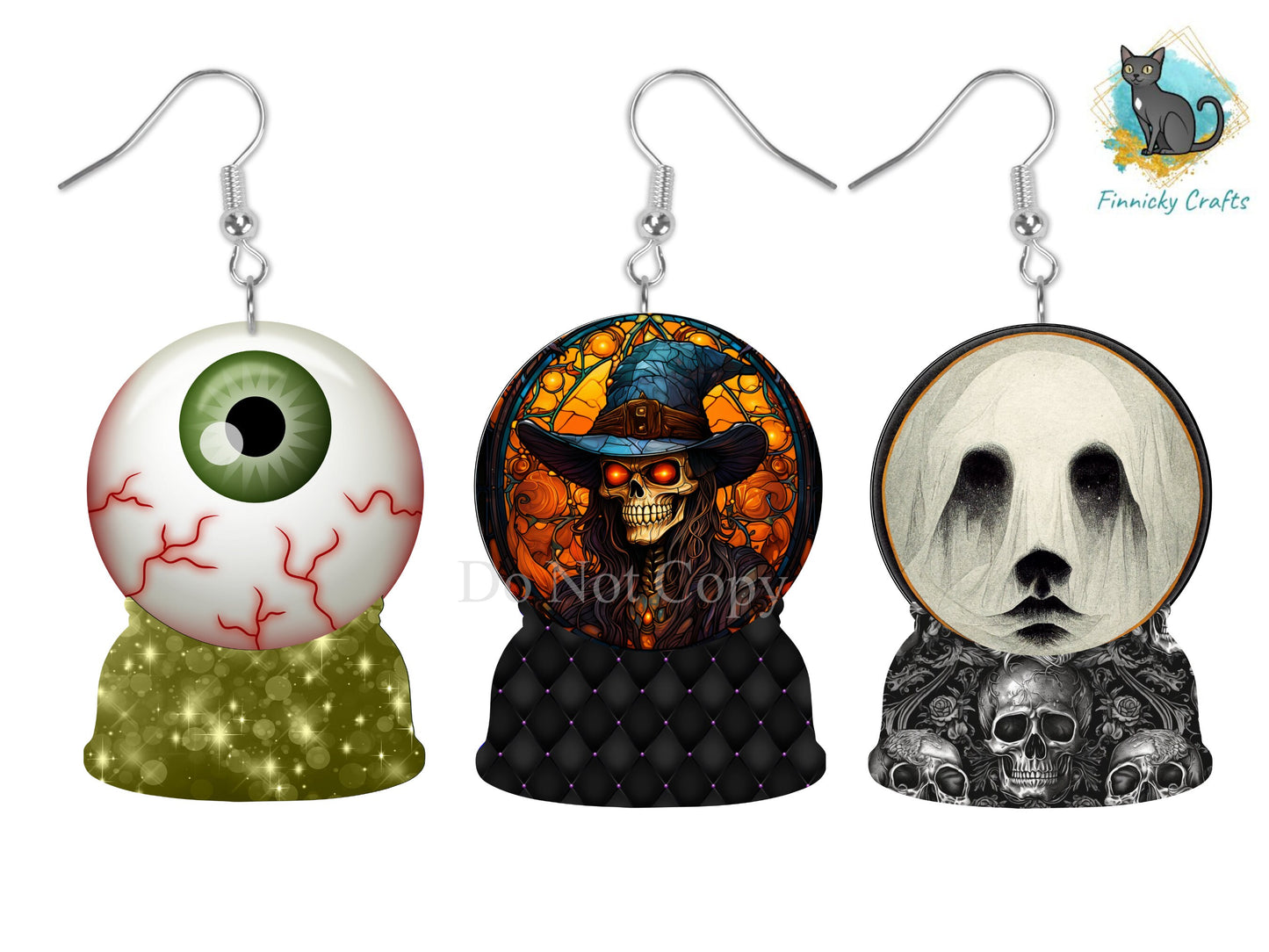 Bundle Halloween Snow Globe, Crystal Ball, Sublimation, Digital, PNG Design, Download for Earrings, Wall Décor, Door Hanger, Keychain