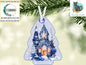 Chubby Tree Blue Winter Scene  PNG Sublimation Designs - Christmas Tree Earrings Instant Digital Download- Holiday Door or Wreath Hanger