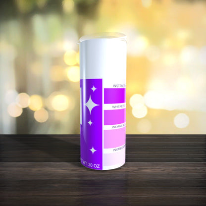 Customizable Spray Can Tumbler Template - Be Gone Template - Purple - Digital Design - Sublimation Tumbler