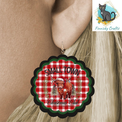 Scallop Blank, Highland Cow, Sign, Sublimation, Digital, PNG, Design, Acrylic, DTF, MDF, Nightlight, Ornament, Earrings