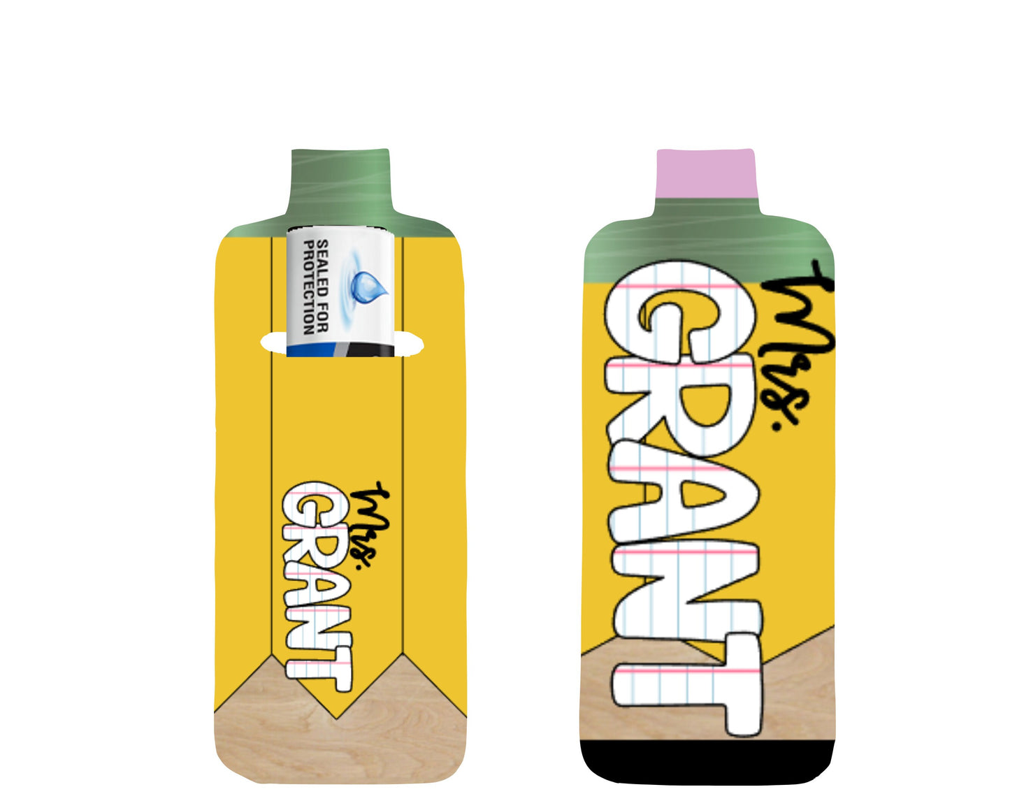 Pencil with lined paper letters - Digital Design - Sublimation Tumbler, clipboard, lip balm holder, key ring, bookmark