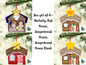 Nativity Scene/Creche, Gingerbread House, Red House Christmas Ornament, Earrings, Badge Reel, Decor, Decoration png