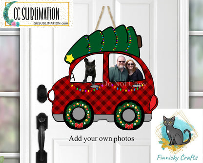 Customizable Buffalo Red Plaid Christmas Design png - Add your photos