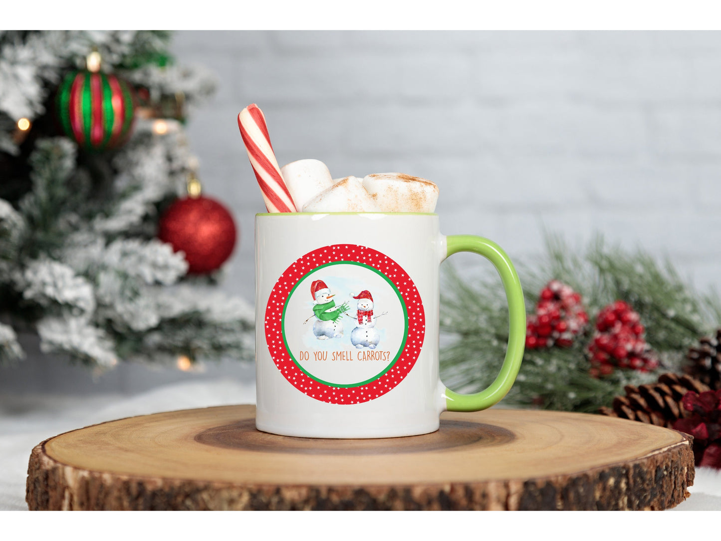 Do you smell carrots? funny snowmen Round Sign - T-shirt - Hat - Pillow - Apron - Coaster - Cup - Bag - Ornament Design - Digital Download